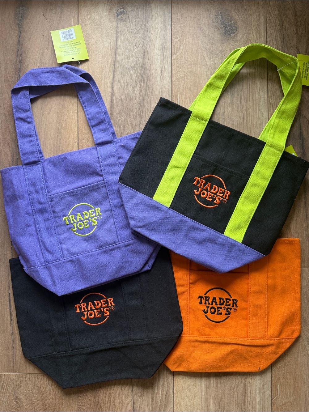 Trader Joe's Tote Bags Set Halloween Color